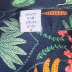 Old Navy Banana Jungle Print Button Down Shirt Long Sleeve Womens Large Cotton Photo 3