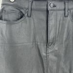 a.n.a  Black High-Rise coated denim Midi Skirt casual modest 12 fall neutral Photo 7