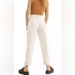 We The Free Free People City Of Lights Sz 25 High Rise Linen Blend Ecru Jeans Photo 3