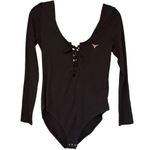 PINK - Victoria's Secret NWT, VS Pink Collegiate Texas Longhorns Black Bodysuit, Sz M Photo 8