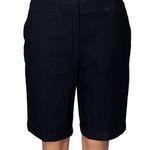 Talbots NWT ~ Casual Pockets Denim Dark Indigo Blue Jean Shorts ~ Size 6P Photo 2