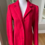 Vintage The Limited Classic Red Wool Mohair Long Dress Coat Size Small Photo 8