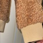 J.O.A. Tan and Green Teddy Jacket with Chevron Design Photo 5