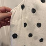 A New Day  Women's Linen Blend Sleeveless‎ V-Neck Blouse Large White Polka Dot Photo 1