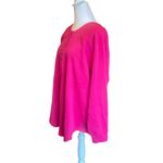 Torrid  Cozy Fleece Henley Sweatshirt Womens Size 1X Bright Pink Photo 5