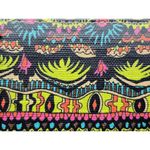 Sakroots Crossbody Zip Wallet Purse Coated Canvas Peace Sign Colorful Design Photo 2