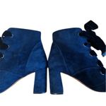 Chloé Chloe Velvet Lace-up Ankle Boots in navy Photo 5