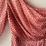 Shoshanna  Zadie Wrap Dress Size 2 Pink Sheer Sleeves Wedding Guest Retail $422 Photo 5