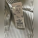 LISSEO Long Sleeve Button Down Shirt Black White Striped Made in Japan Women's S Photo 8