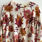 Spartina 449 Fall Floral Crewneck Sweater, Size Medium Photo 0