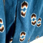 Wrangler As Real As Fleece Pullover 1/4 Zip Aztec Pattern Pearl Snap Blue S Photo 2