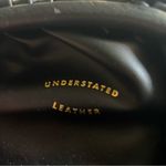 Understated Leather  mini crossbody bag, black, chain strap, scrunch clutch Photo 3