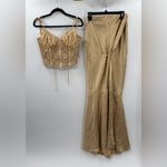 V. Chapman Calla Lily Gown in Warm Sand Tan Size 6 Photo 7