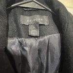 Halogen Black Wool Coat Size S Women's Long belted dress wide lapel Photo 2