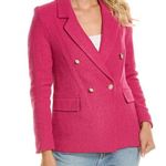 Nanette Lepore TWEED WEAVE MOJAVE BOUCLE BLAZER JACKET PEARL BUTTONS PINK NEW Photo 0