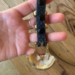 Vintage Apple Acc Of New York Belt Dark Green Snakeskin Photo 7