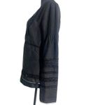 Derek Lam  10 Crosby Size 4  Silk Blouse $395 Lace Long Sleeve Top Photo 4