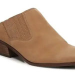 Frye Roxie Slip On Leather Block Heel Almond Toe Brown Mule Size 9.5 Photo 0