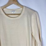 Club Monaco Cream Crewneck Pullover Wool Knit Sweater L Photo 2
