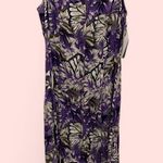 Erika Beautiful deadstock lilac floral tropical NWT maxi dress back beaded cutouts y2k Photo 2