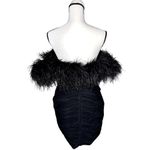 Rachel Gilbert Strapless Feather Trim Zion Mini Dress Black Size 10 Bodycon New Photo 12