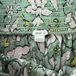Aerie Green Floral Viscose Lightweight Joggers Pants Drawstring Waist Size Small Photo 5