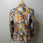 Boston Proper  Double Breasted Blazer Size 16 Jacket Retro Groovy 70s Floral Photo 2
