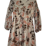 Staccato  Long Sleeve Floral Dress in Cream and Brown Photo 0
