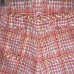 Puma  Golf Shorts - orange, yellow & white plaid - Size 4 Photo 6