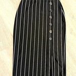 Miss Selfridge  Black & White Pinstriped Button Skirt Size 4 Photo 0