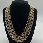 Kenneth Jay Lane Goldtone Large Double Links Chain Necklace In Box Gold Photo 1