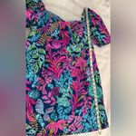 Lilly Pulitzer Dress Morena Short Sleeve Romper Aegean Navy Calypso Coast Sz 10 Photo 7