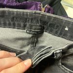 American Eagle  Next Level Stretch grey black distressed skinny jeans raw hem Photo 6