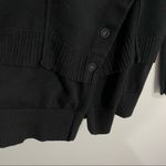 SOH Black Moto Cashmere/Cotton Blend Jacket/Cardigan With Leather Elbow Patch M Black Size M Photo 4