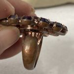 Coach Vintage Flower Ring W/Amethest Colored Stones READ Photo 2