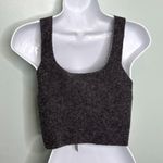 Everlane Wool Blend Yak Ribbed Full Coverage Crop Tank Top Gray L Photo 5