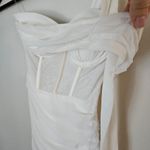 Oh Polly Dress Corset White Bodycon 4957 Batch A One Sleeve Size 0 Bridal Bach Photo 4