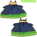 Jenni VINTAGE 1980'S BLUE, GREEN & WHITE COLOR BLOCK DRESS W/BELT (7/8/S) Photo 10