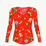CBR Womens Chic Skinny Christmas Romper Red Size M Photo 2