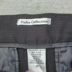Dalia Collection Pinstripe Flare Dress Pants wiih Button Detail on Waist Black Size 10 Photo 5