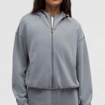 Lululemon  NWT Softstreme Full Zip Hoodie Jacket Solar Grey Size 10 Photo 0