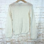 Wooden Ships Open Knit Sweater Women S M Ivory Mohair Wool Alice Elastic Hem Photo 5