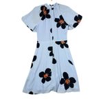Kate Spade  Grand Flora Twist Neck Dress Blue Floral Size 6 Photo 3