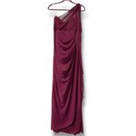 David's Bridal David’s Bridal size 14 wine colored long mesh one shoulder dress bridesmaid nwt Photo 1