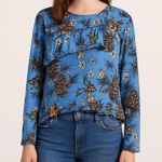 Love moschino Abito Acorn Long Sleeve Tunic Top Shirt in Blue Multi Photo 0