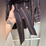 Banana Republic  Navy & Gold Striped SPENCER SUIT JACKET Blazer Size XS NWT $230 Photo 8