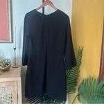 Everlane 3/4 Long Sleeves Shift Dress Mini Short Black Ponte Stretch Size 6 (S) Photo 4