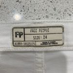 Free People Anthro Sz 24 Jeans High Rise Busted White Distressed Skinny Women’s Photo 2