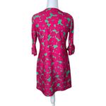 Aryeh Scoop Neck Pink Green Mini Dress Small Tropical Floral Island Party EUC Photo 7