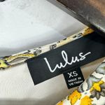 Lulus Dress XS Yellow Ivory Baroque Tile Print Mod Shift Mini Resort Travel Photo 1
